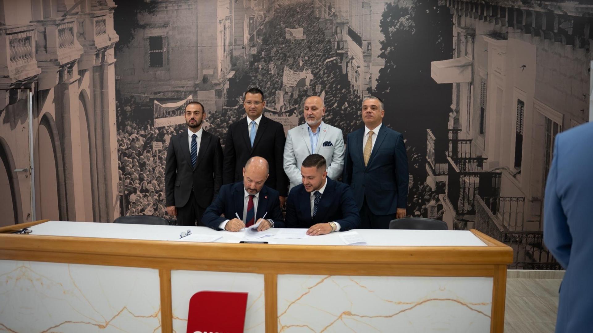 The agreement was witnessed by three ministers. Photo: GWU
