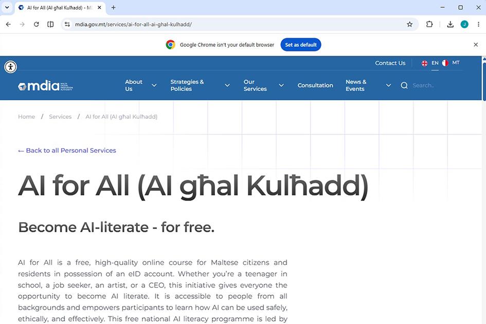 The free online course AI for All.