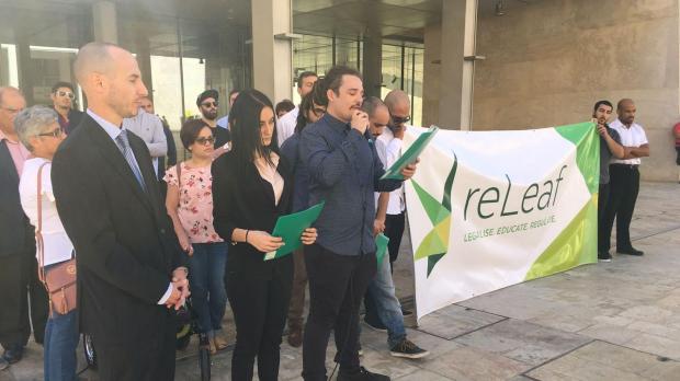 Activists launched their manifesto outside parliament today. Photo: Matthew Mirabelli