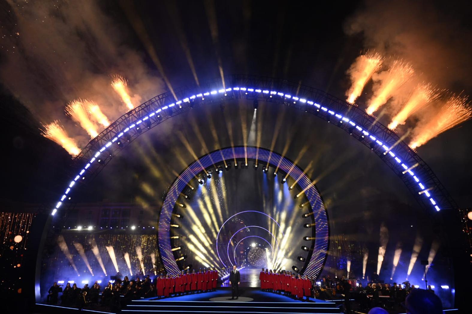 The arches symbolising portals into Malta&rsquo;s future. Photo: Matthew Mirabelli