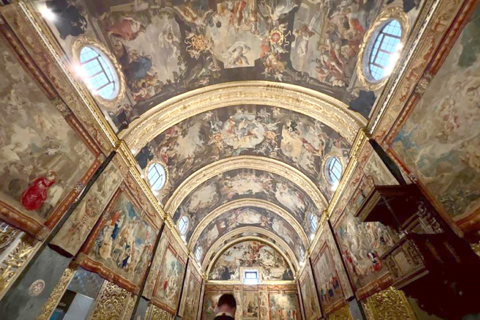 The restored 16th-century tapestries at St John's Co-Cathedral. Photo: Jonathan Borg