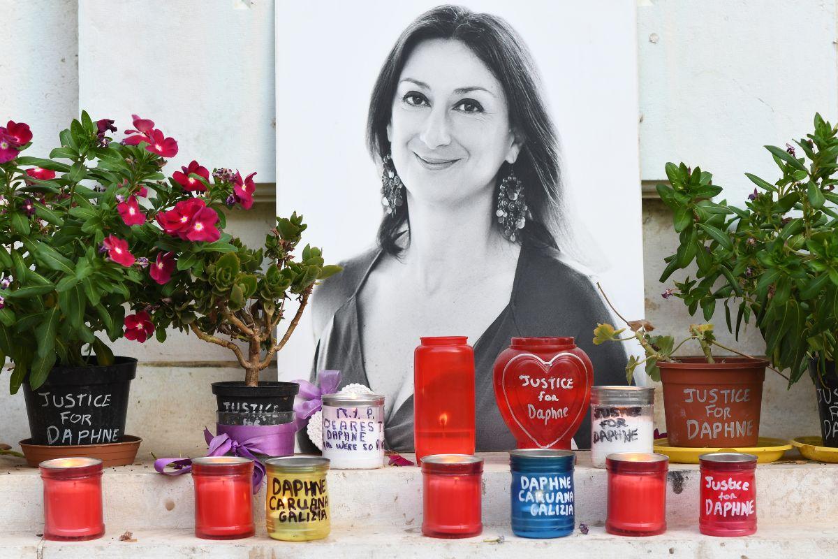 A memorial to Daphne Caruana Galizia. Photo: Times of Malta