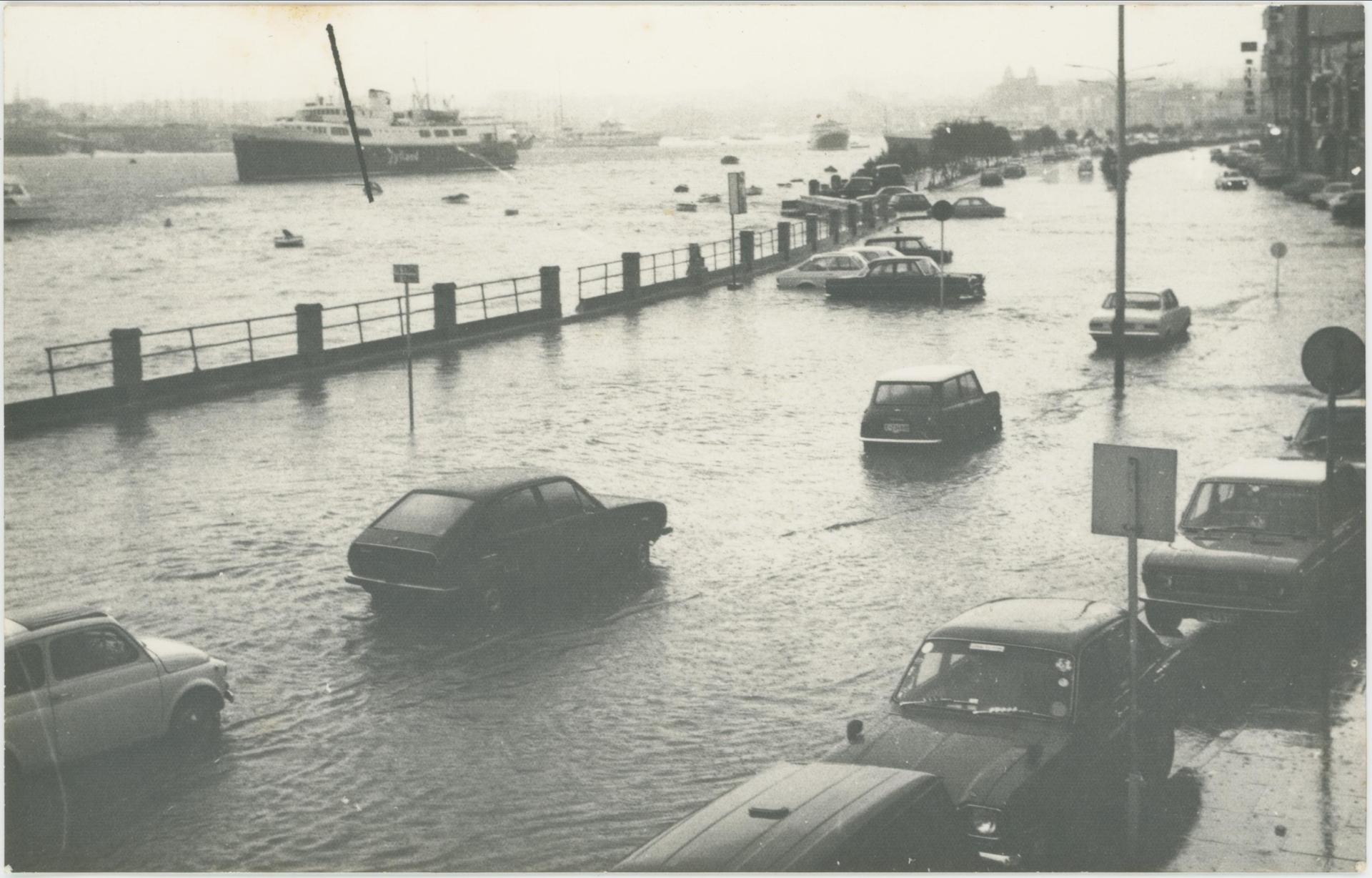 October 25, 1979: Sliema flooded. Photo: The National Archives of Malta