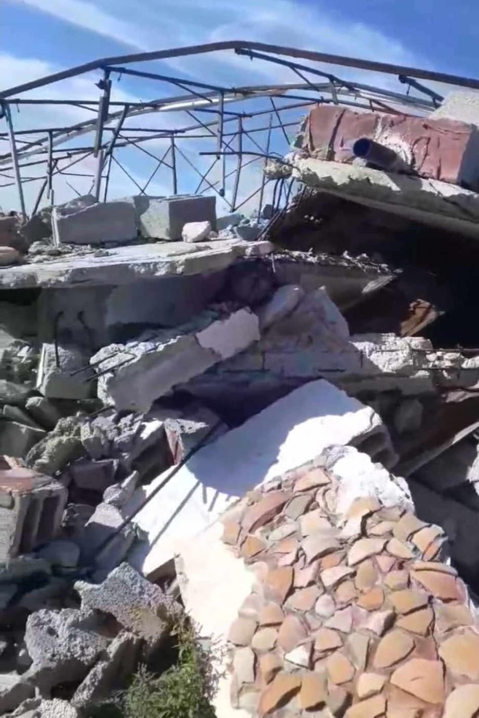 Hanan Abunada's destroyed home.