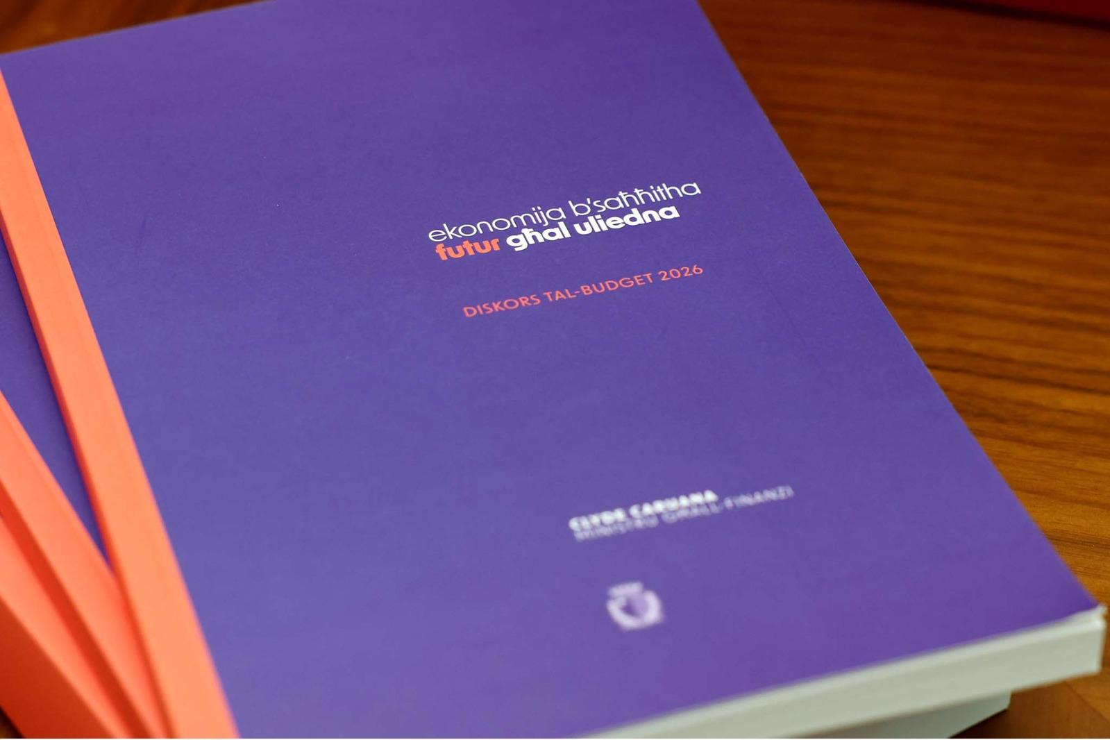 Printed copies of this year's Budget speech can be seen in this photo provided by the Department of Information. Photo: DOI/Clodagh O'Neill