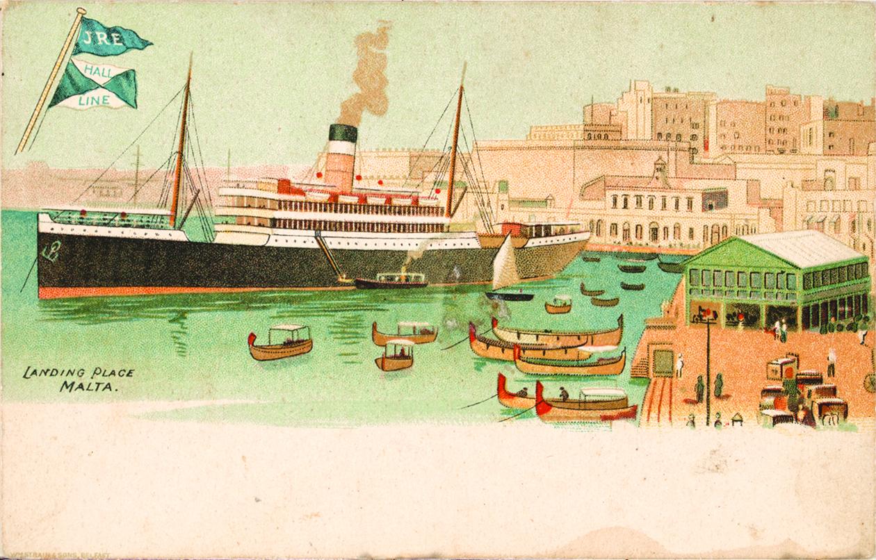 A Malta postcard by the Ellermann & Hall line by an unidentified artist.