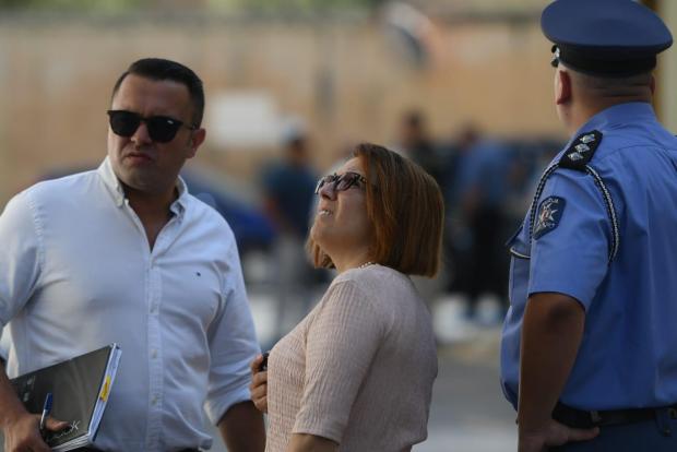 Magistrate Donatella Frendo Dimech on site. Photo: Jonathan Borg