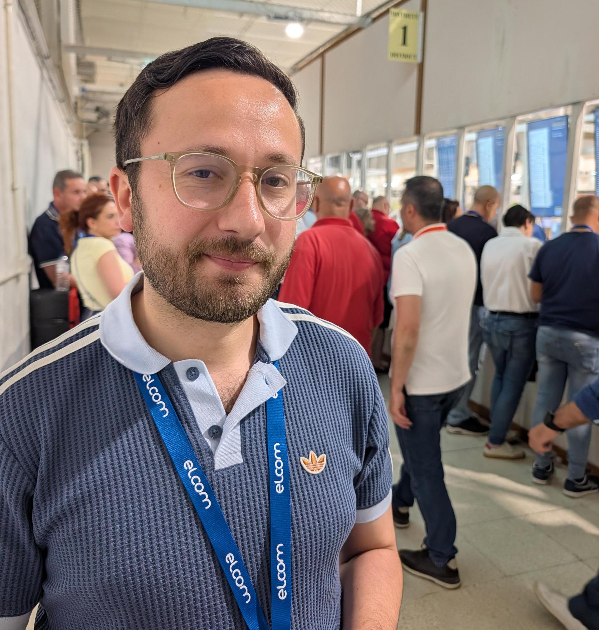 Darren Carabott at the counting hall. Photo: Times of Malta