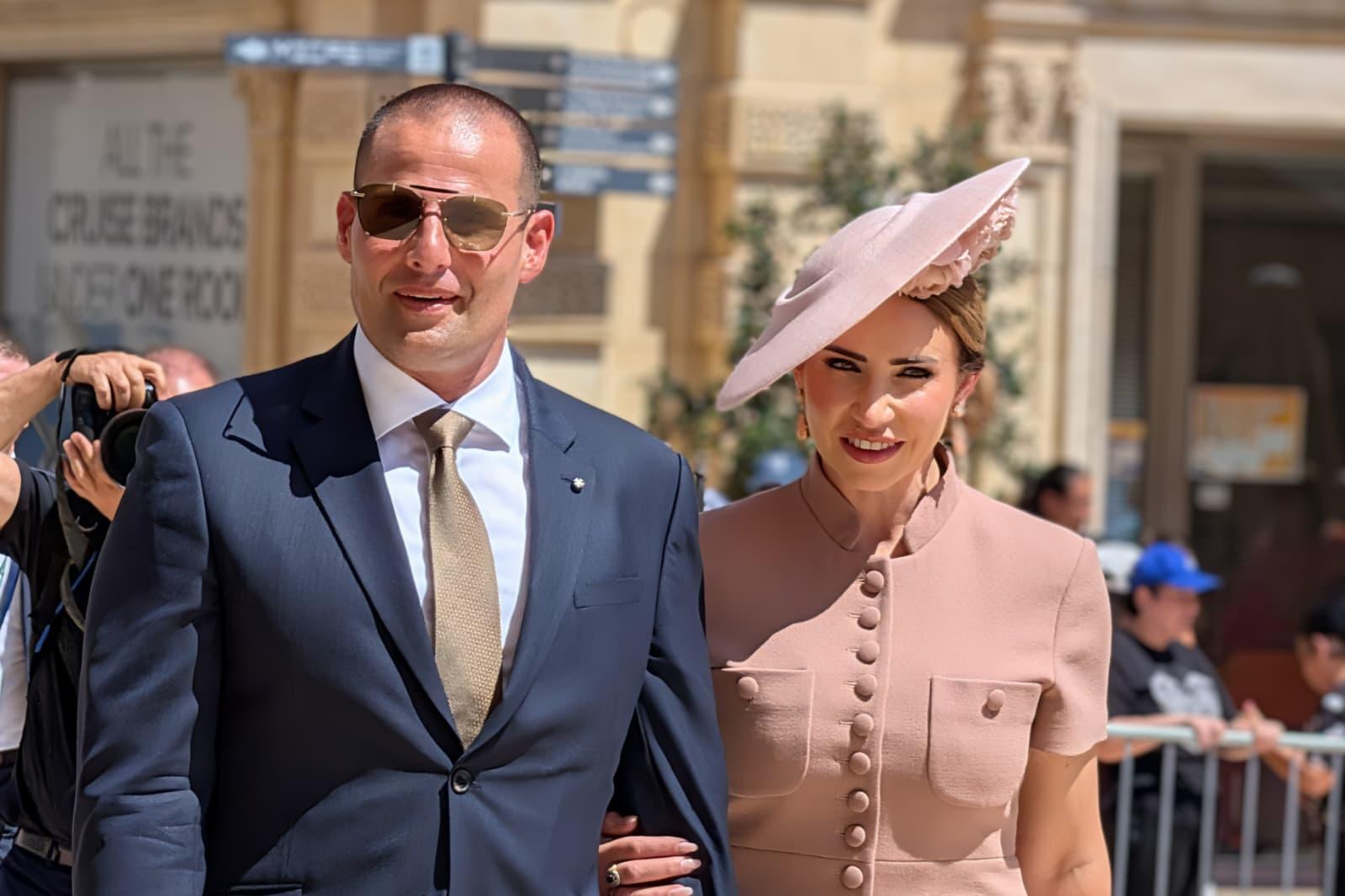 Prime Minister Robert Abela and his wife Lydia Abela. Photo: Chris Sant Fournier