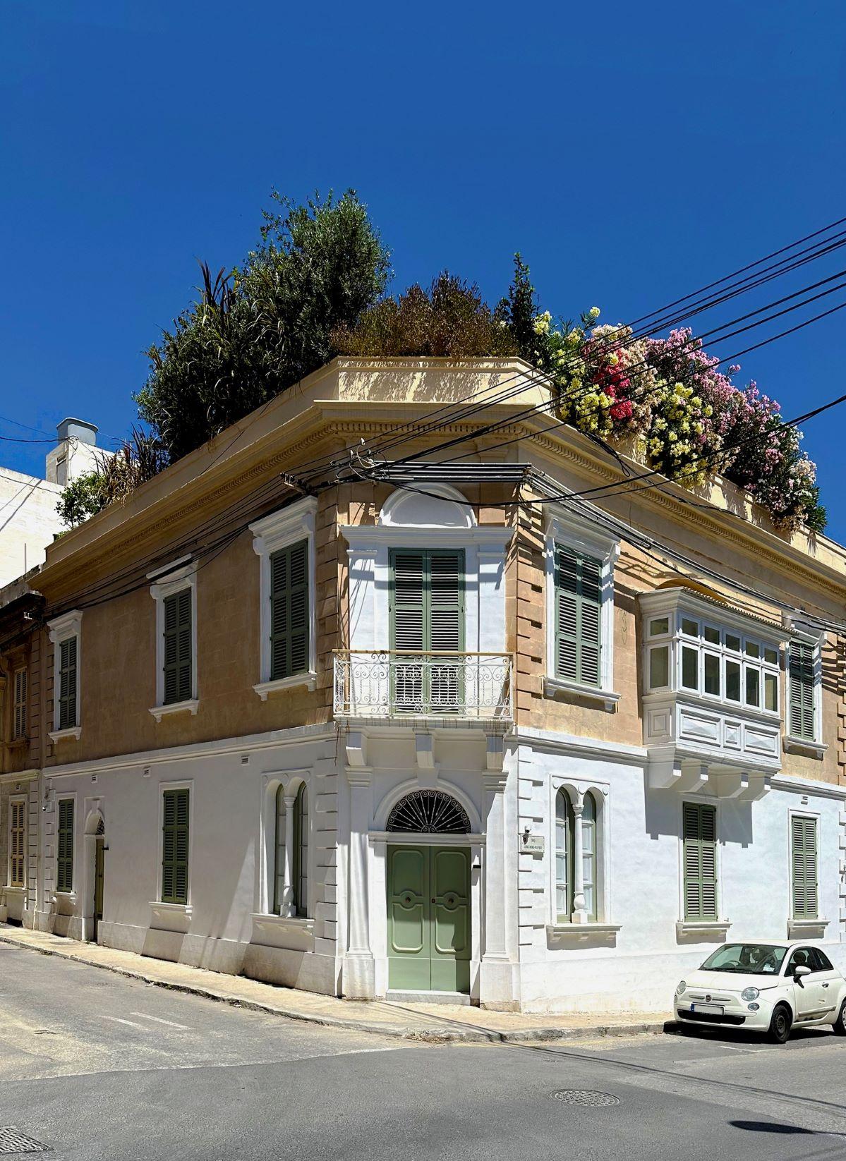 Olivia is located within a Sliema residence originally designed by early 20th-century architect Alberto La Ferla.
