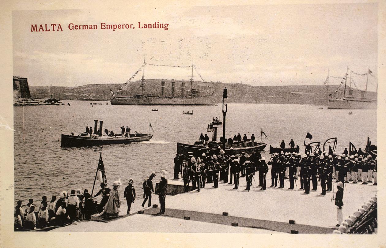 One of the visits to Malta by Emperor Wilhelm of Germany