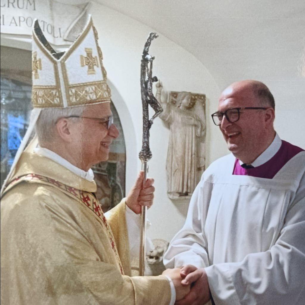 Organist Josep Sol&eacute; Call with Pope Leo XIV. Photo: Facebook/Josep Sol&eacute; Call