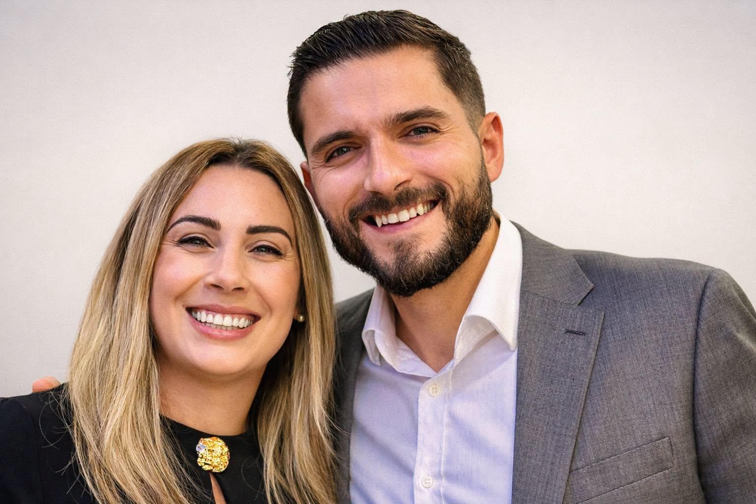 Rebekah Borg, who was elected on two districts, with PN leader Alex Borg during the election campaign. Photo: Facebook/Rebekah Borg
