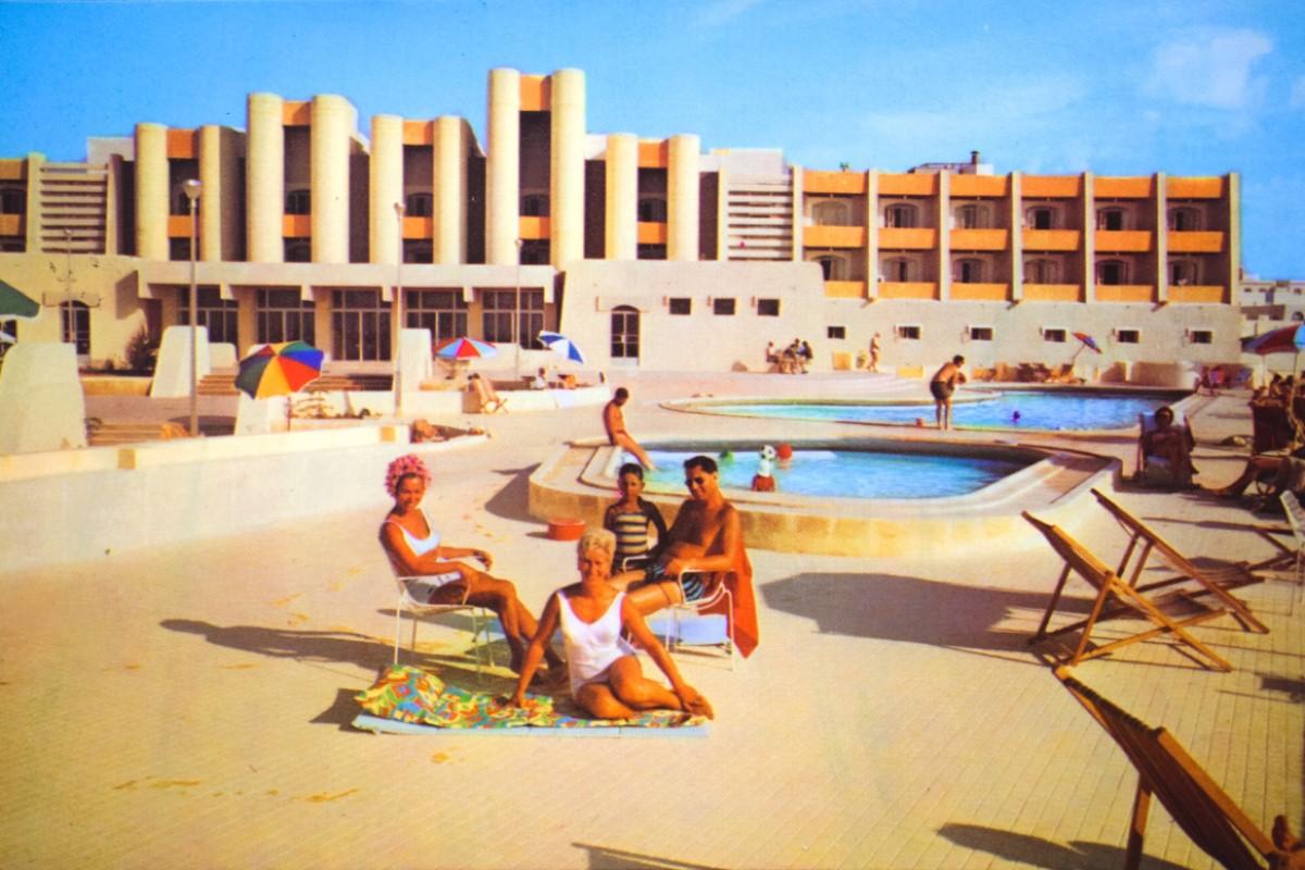 One of the several postcards by Cathedral Library for the Dolmen Hotel, Qawra.