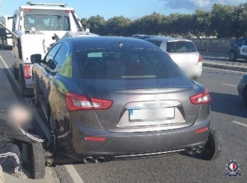 The vehicle seized by the police. Photo: Malta Police Force