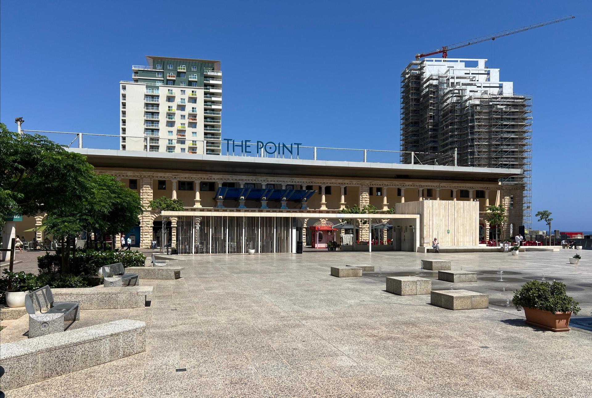 The central piazza leads to The Point shopping mall. Photo: Chris Sant Fournier