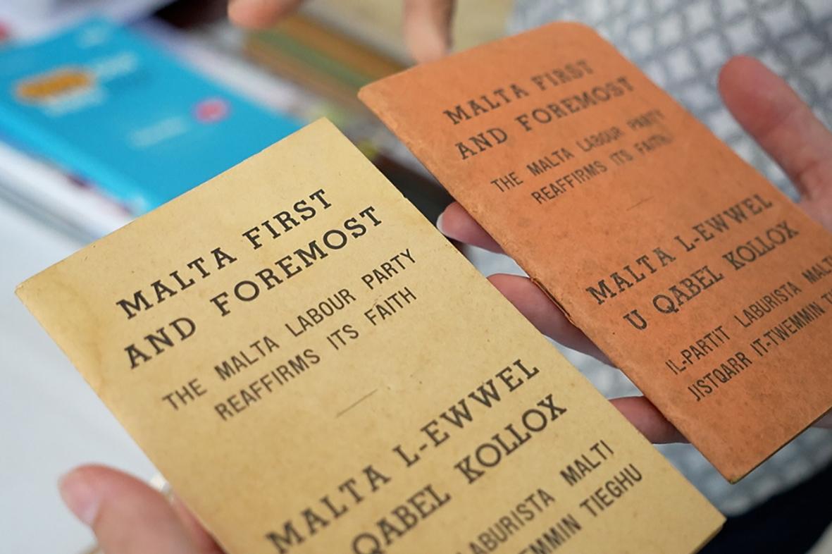 ‘Malta first and foremost’ Malta Labour Party manifestos published in English and Maltese. Credit: AFL Photos