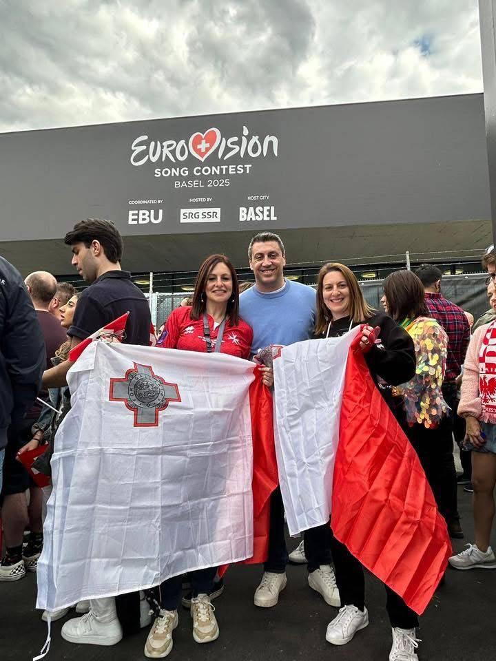Maltese Eurovision fans gather in Basel.