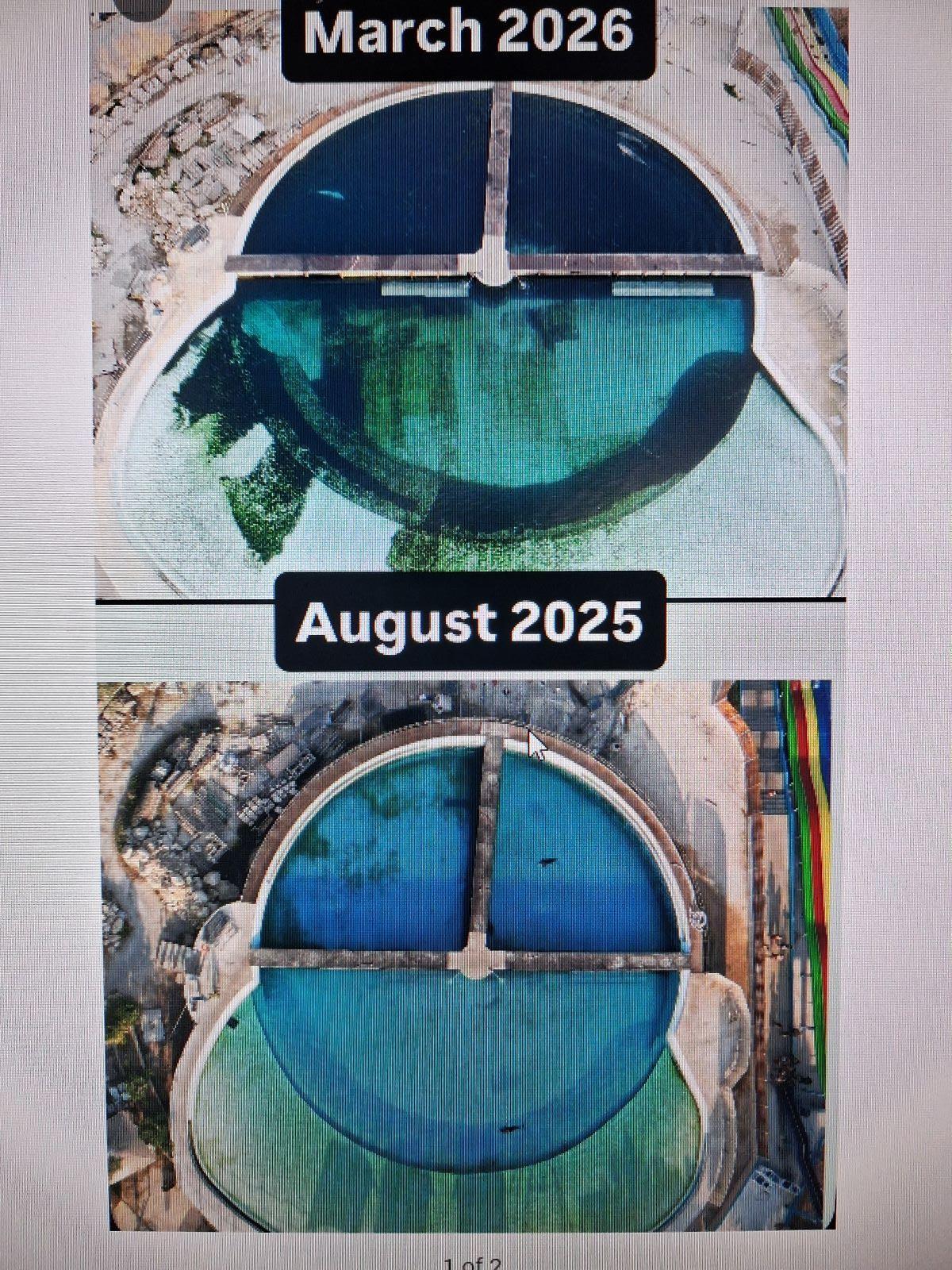 A comparison of the water quality in August 2025 and in March 2026.