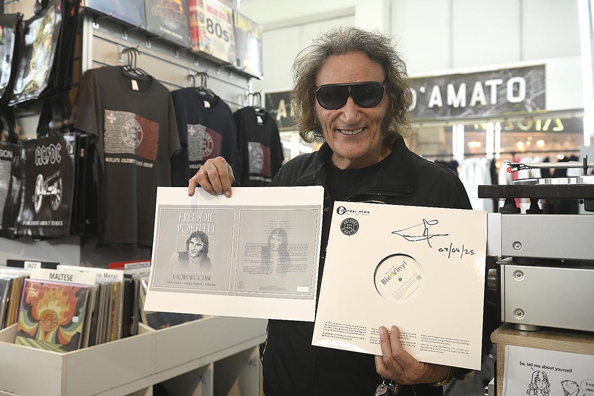 Singer Freddie Portelli said he was &lsquo;very happy&rsquo; the store was relaunching the label with an album of his music.