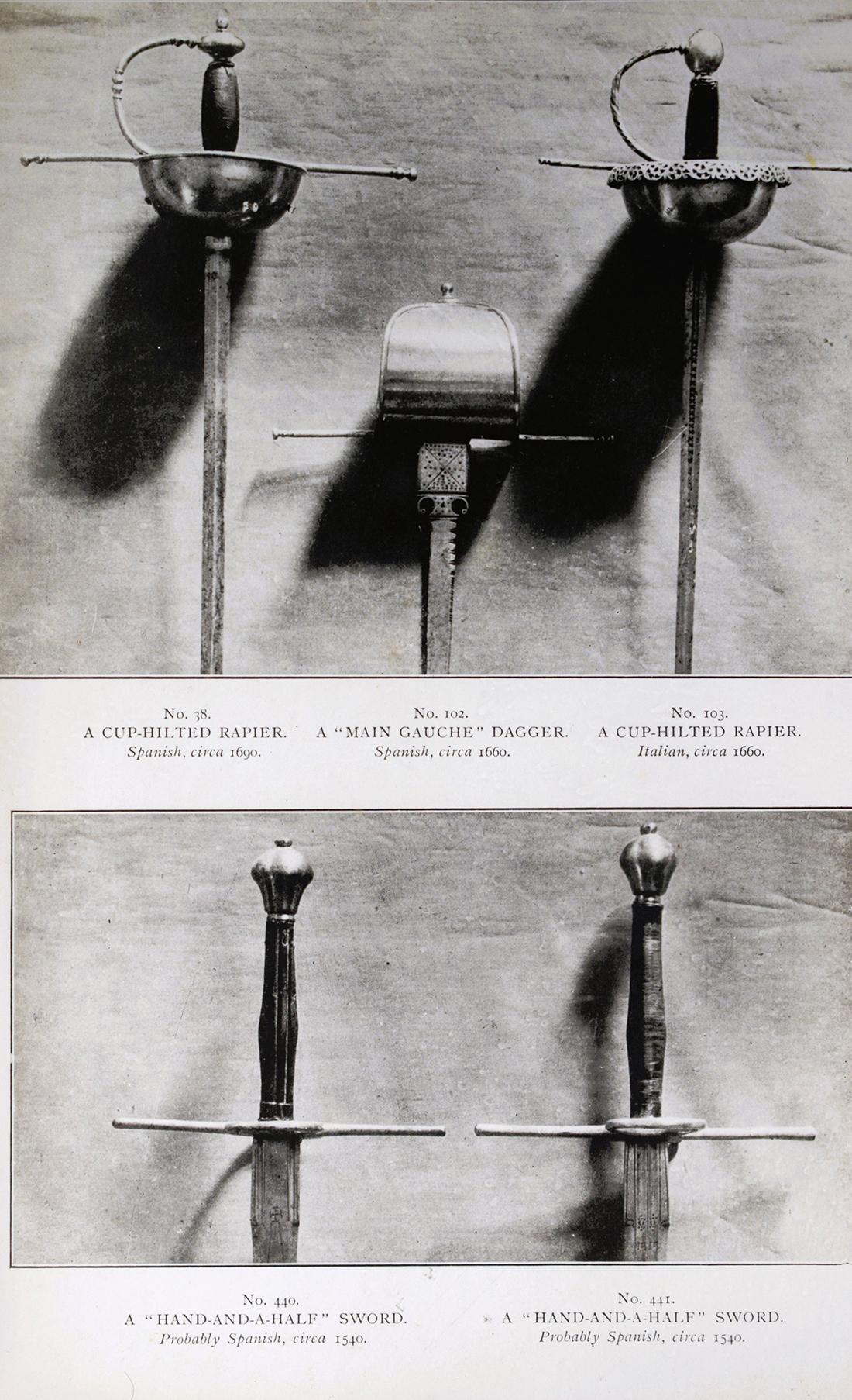 Rapiers, swords and a dagger from the Palace collection