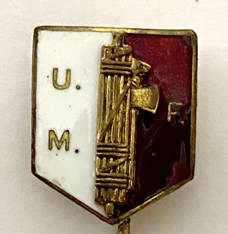 Lapel pin badge of the Union of Maltese Fascists (UMF). Photo: Karl Camenzuli