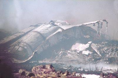 The devastating site where the Vulcan crashed. Photo: Richard J. Caruana