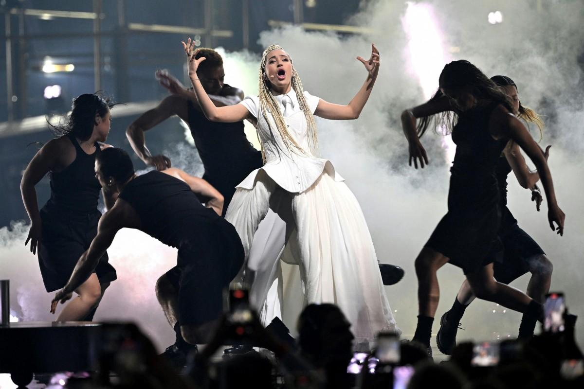 Monroe Vata Rigby, aka Monroe and representing France with the song 'Regarde !' Photo: AFP