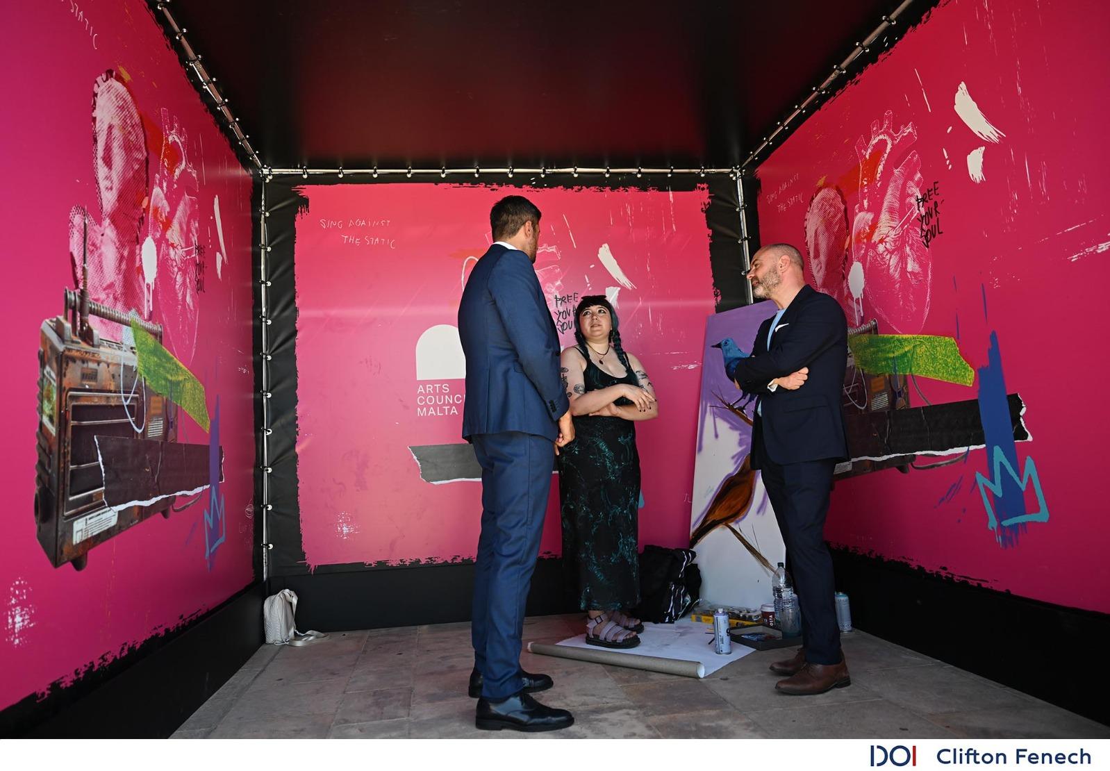 One of the cubicles found in the Triton Square promoting the right to culture. Photo: DOI