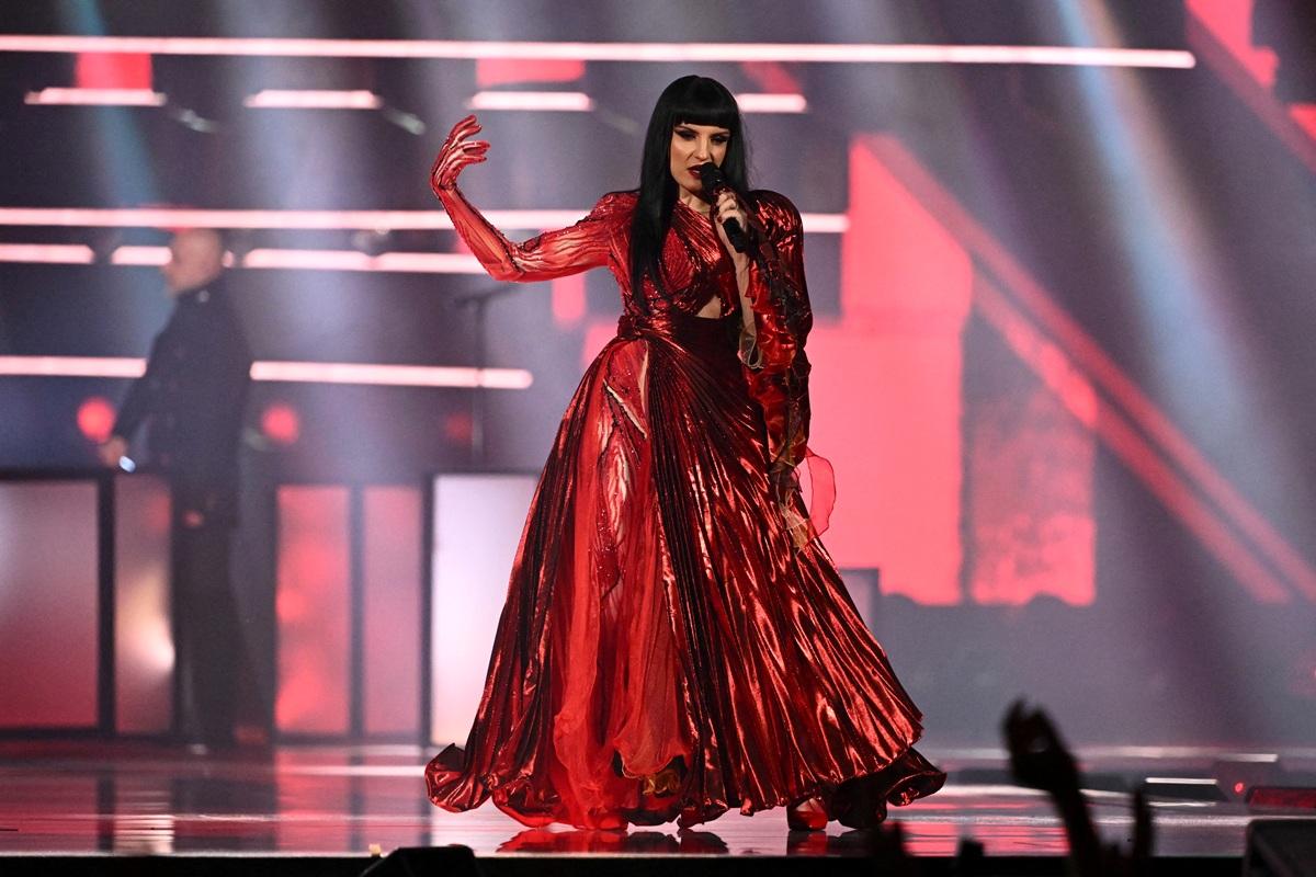 Albania was the last act of the competition to perform with Shkodra Elektronike who performed "Zjerm". Photo: AFP