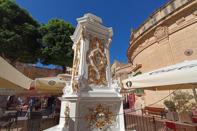 St Pope Zachary I pedestal restored