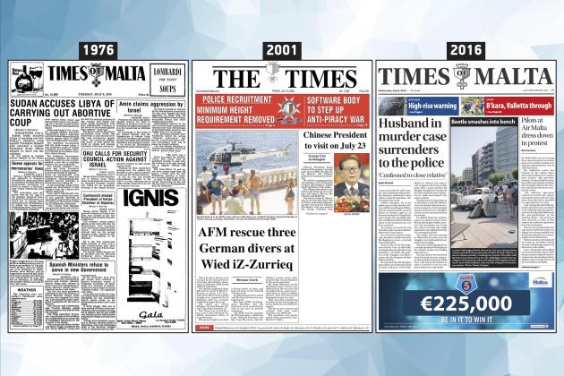 July 6: The front page of Times of Malta 10, 25 and 50 years ago
