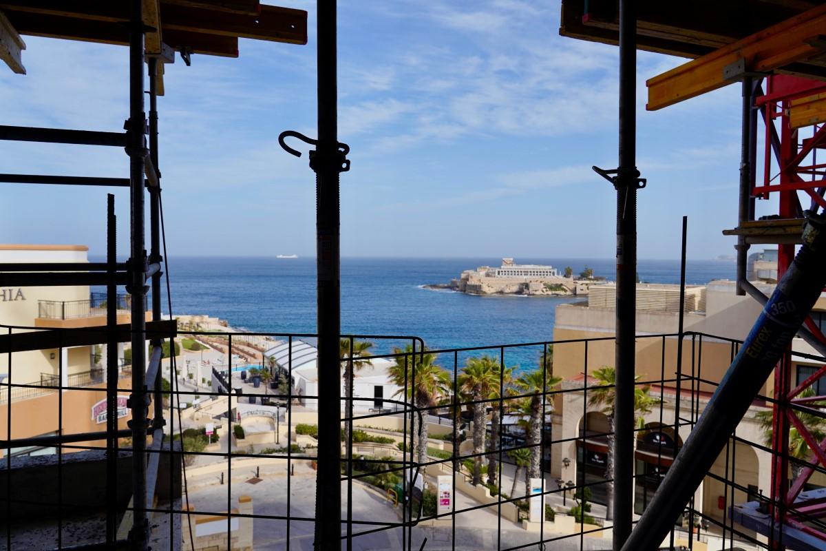 The view from one of the apartments currently under construction.