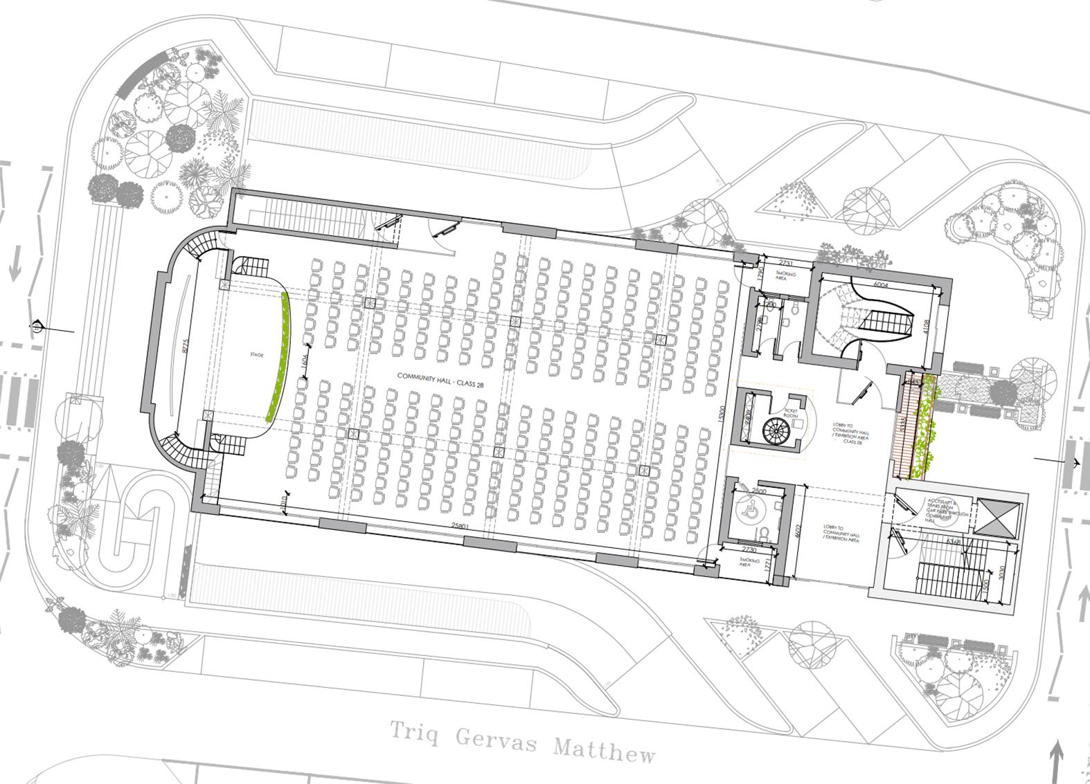 A 270-seat capacity performance space will occupy the first floor. Graphic: Planning Authority