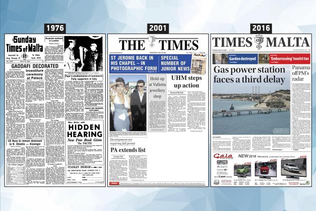 May 23: The front page of Times of Malta 10, 25 and 50 years ago