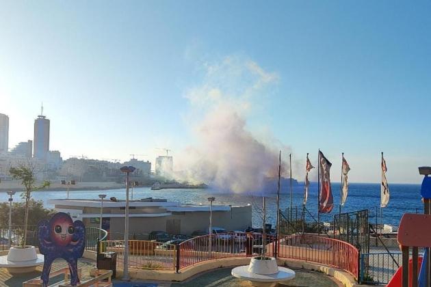 Burst of white smoke off Sliema puzzles residents