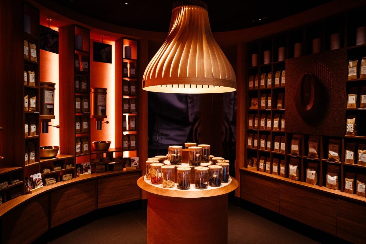 A general view of the Valrhona chocolate boutique.