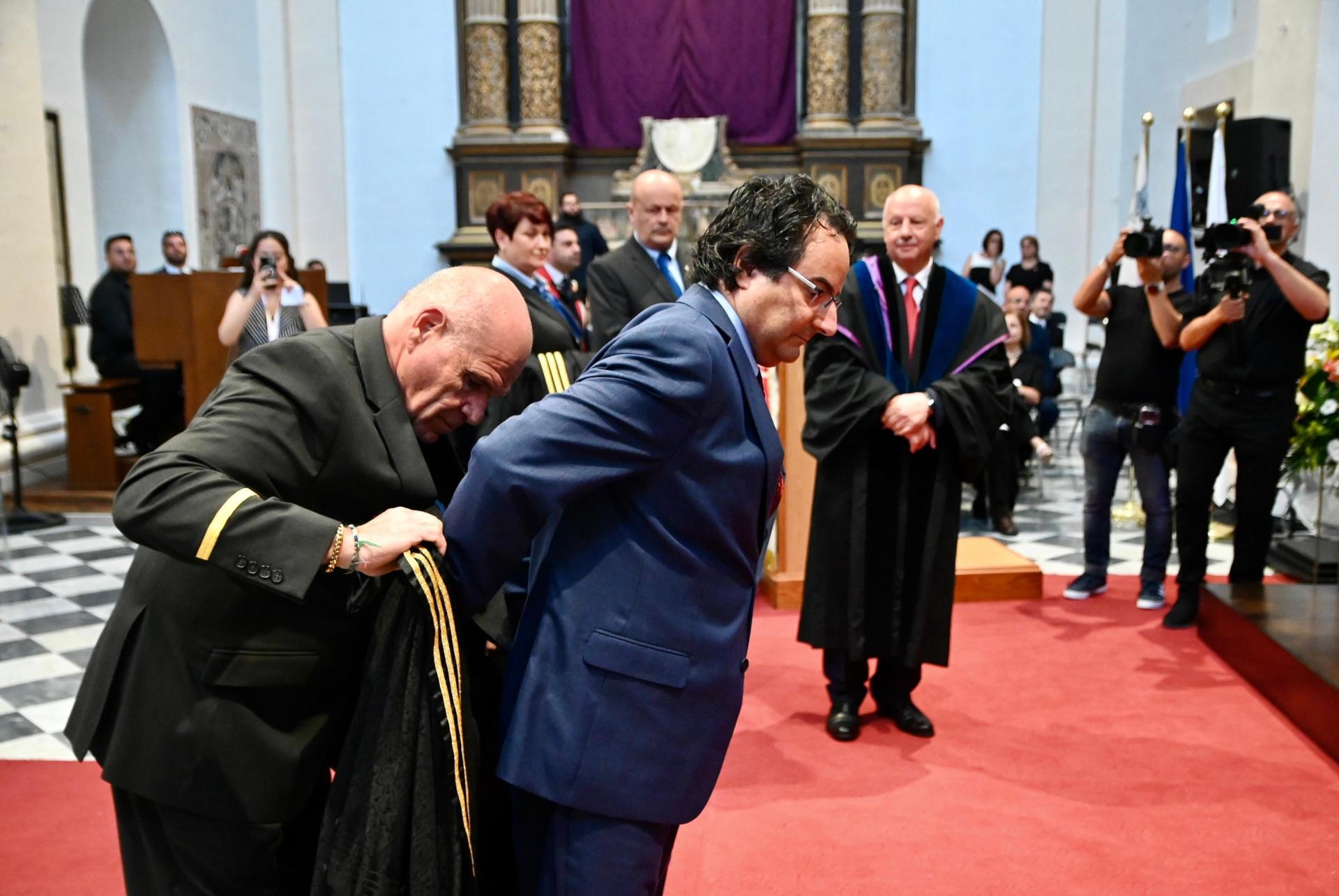 Ceremony in Valletta marks formal handover from Alfred Vella after 10 years at the helm Photo: Jonathan Borg