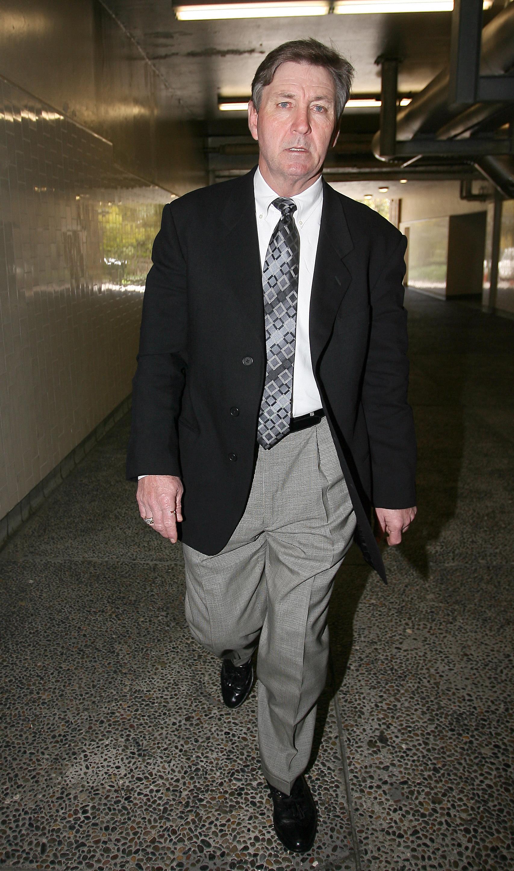 Britney Spears's father, Jamie Spears, leaving the Los Angeles County Superior courthouse in March 2008. Photo: Valerie Macon/AFP