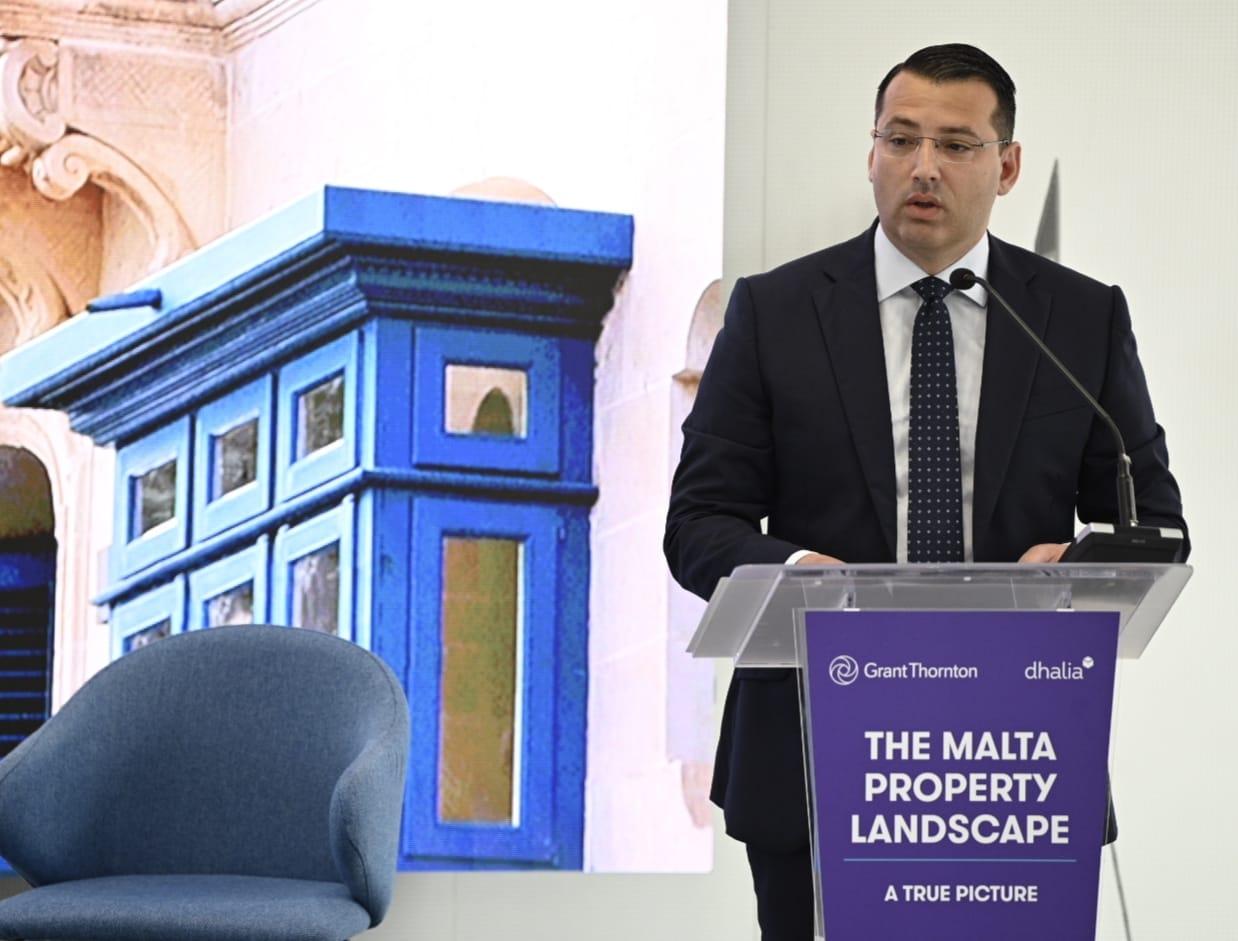Jonathan Attard addressing the report's launch on Tuesday. Photo: Matthew Mirabelli
