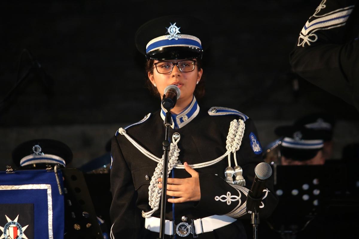 Vanessa Maria Scicluna, the youngest singer in the Police Band.