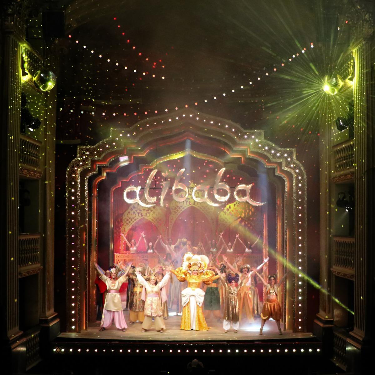 The cast of <em>Ali Baba</em> at the Manoel. Photo: Francesca Rizzo