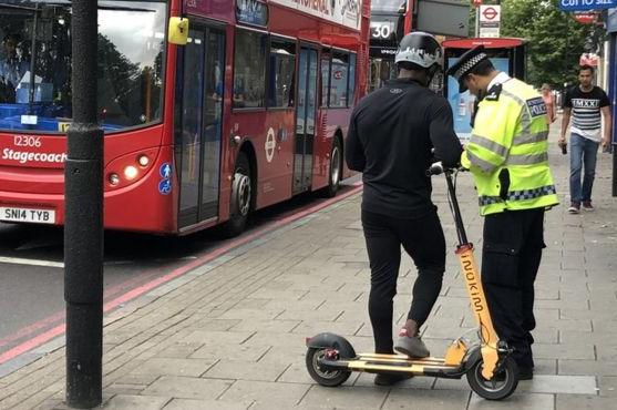 E-scooters being illegal in the UK