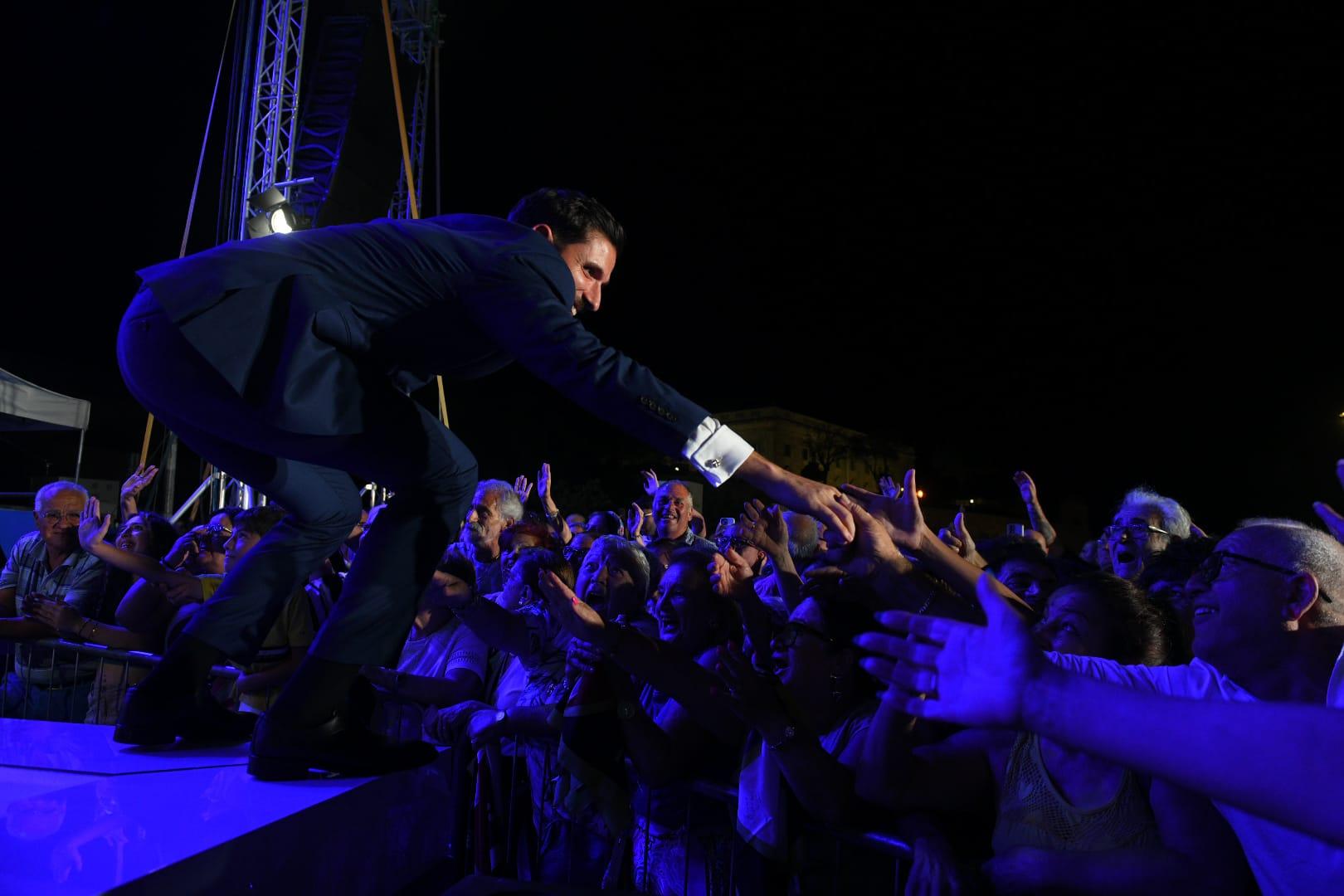 Elected just two weeks ago as Malta's youngest ever party leader, Alex Borg was a hit with the crowds on Saturday. Photo: Matthew Mirabelli