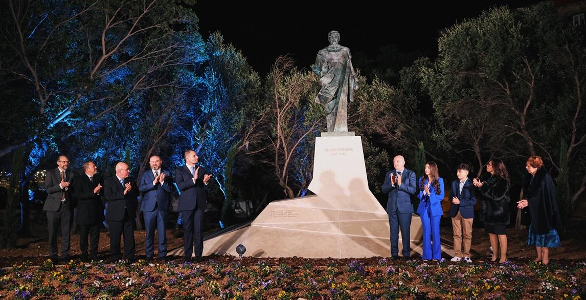 The December 2023 inauguration of Oliver Friggieri's monument.