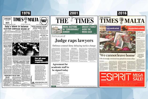 June 19: The front page of Times of Malta 10, 25 and 50 years ago