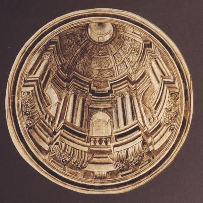 The cupola design by Fr Andrea Pozzo.