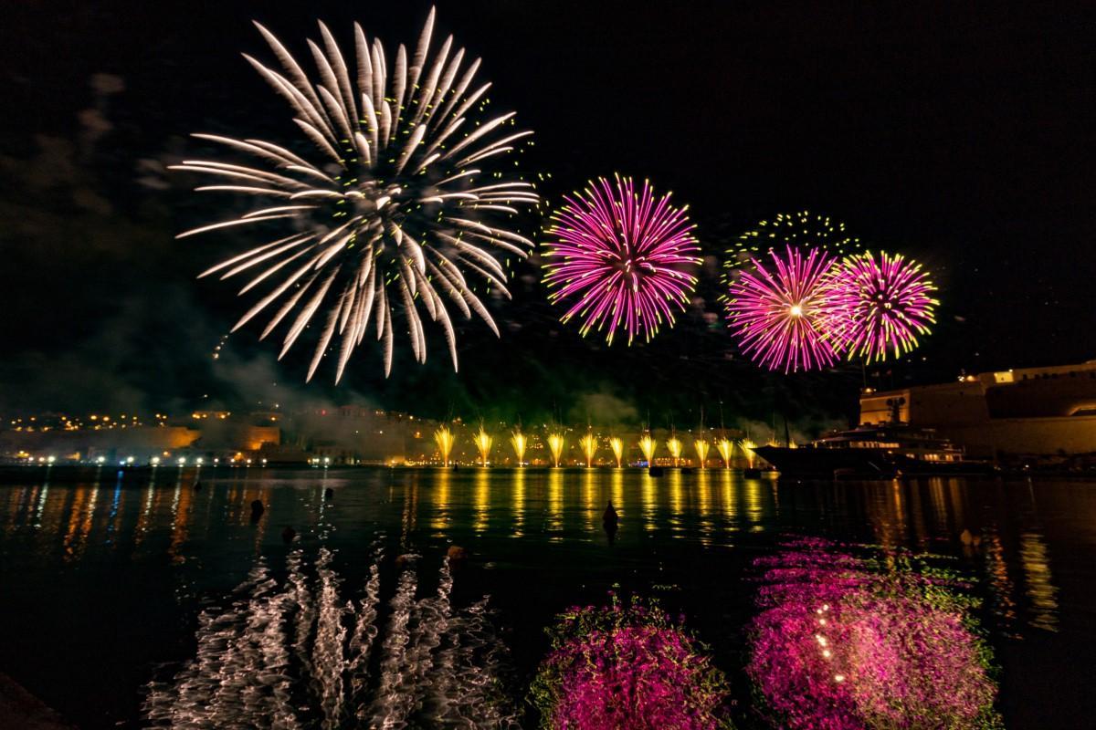 Fireworks over Grand Harbour. Photo: Shutterstock.com