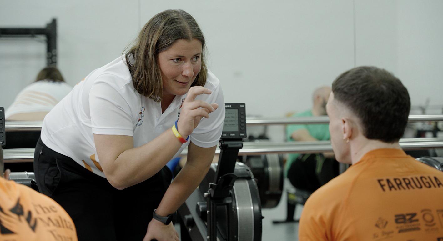 Coach Leanne Xuereb Ungaro in action after being given specialist training.