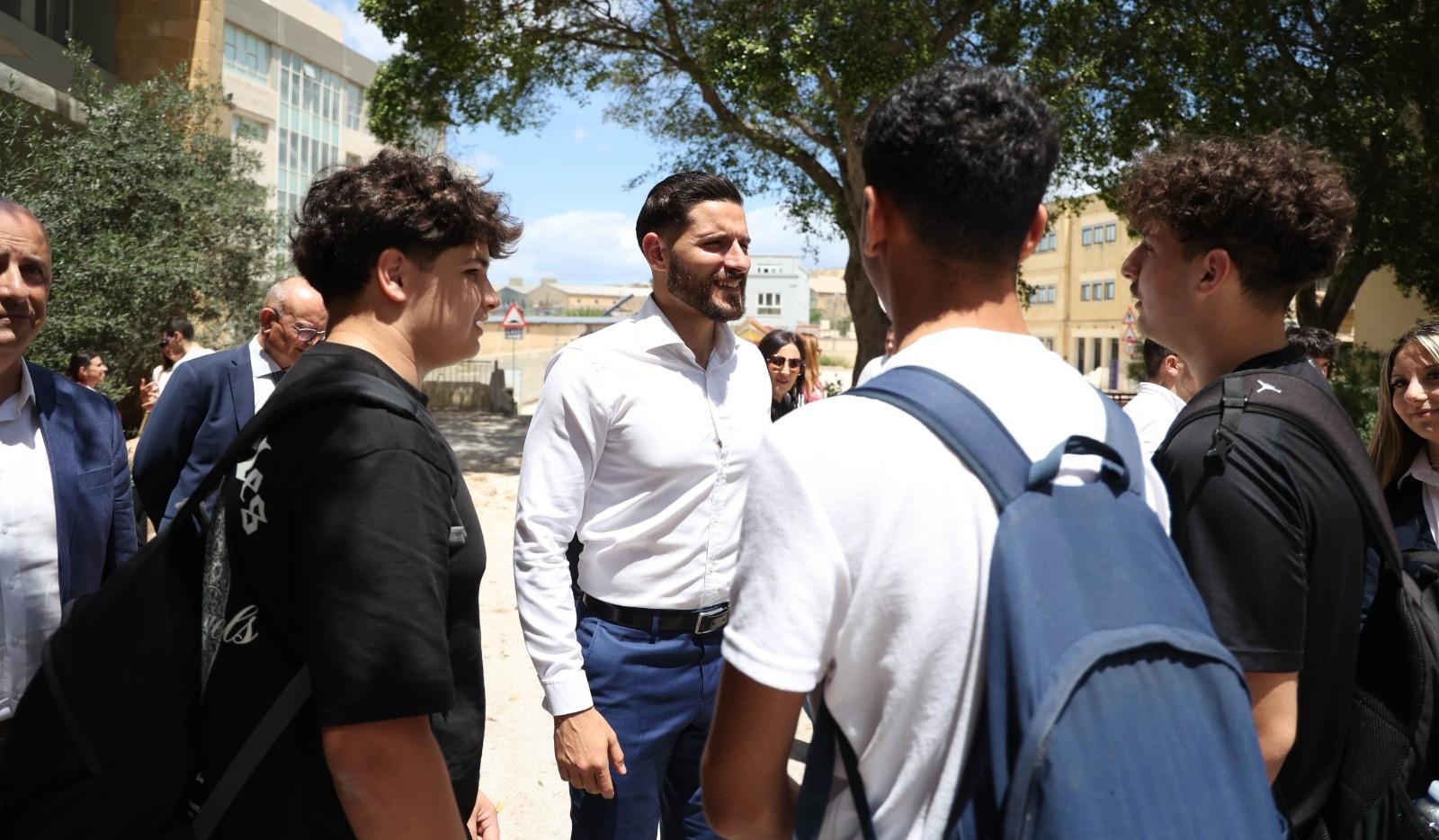 Alex Borg speaking to students at MCAST. Photo: Partit Nazzjonalista.